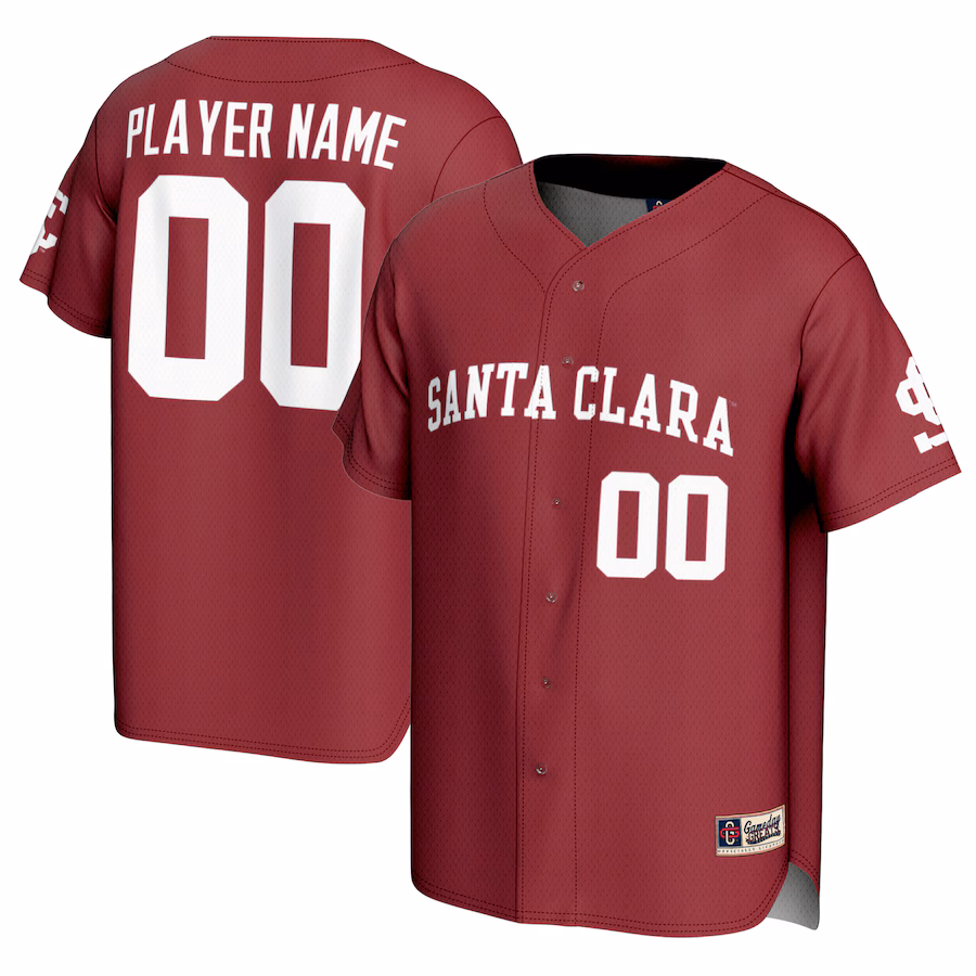 Santa Clara Broncos GameDay Greats Unisex NIL Pick-A-Player Baseball Lightweight Jersey - Maroon - Puhuasuan