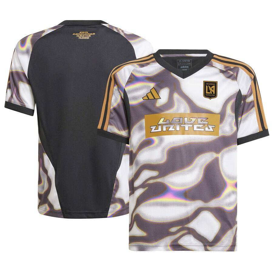 Youth LAFC adidas Black 2024 Pride Pre-Match Top - Puhuasuan
