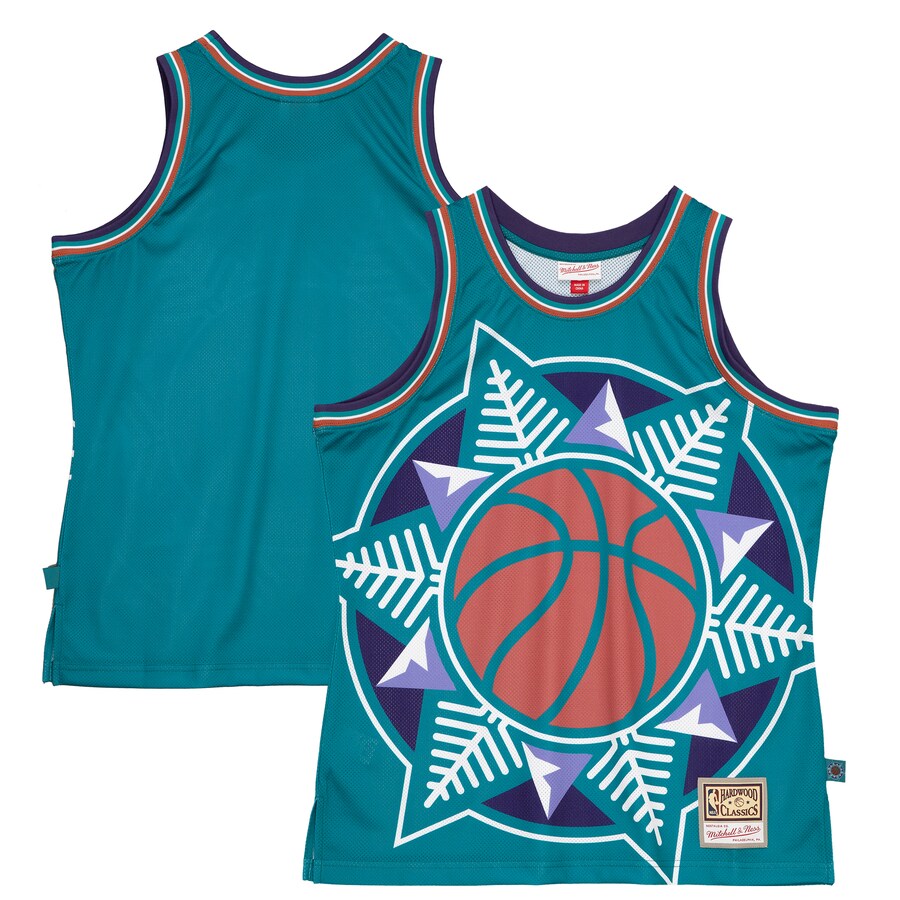Men's Utah Jazz  Mitchell & Ness Turquoise Hardwood Classics Blown Out Fashion Jersey - Puhuasuan