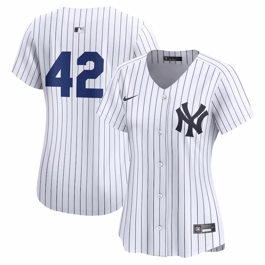 Women's New York Yankees  Nike White 2024 Jackie Robinson Day Home Limited Jersey - Puhuasuan