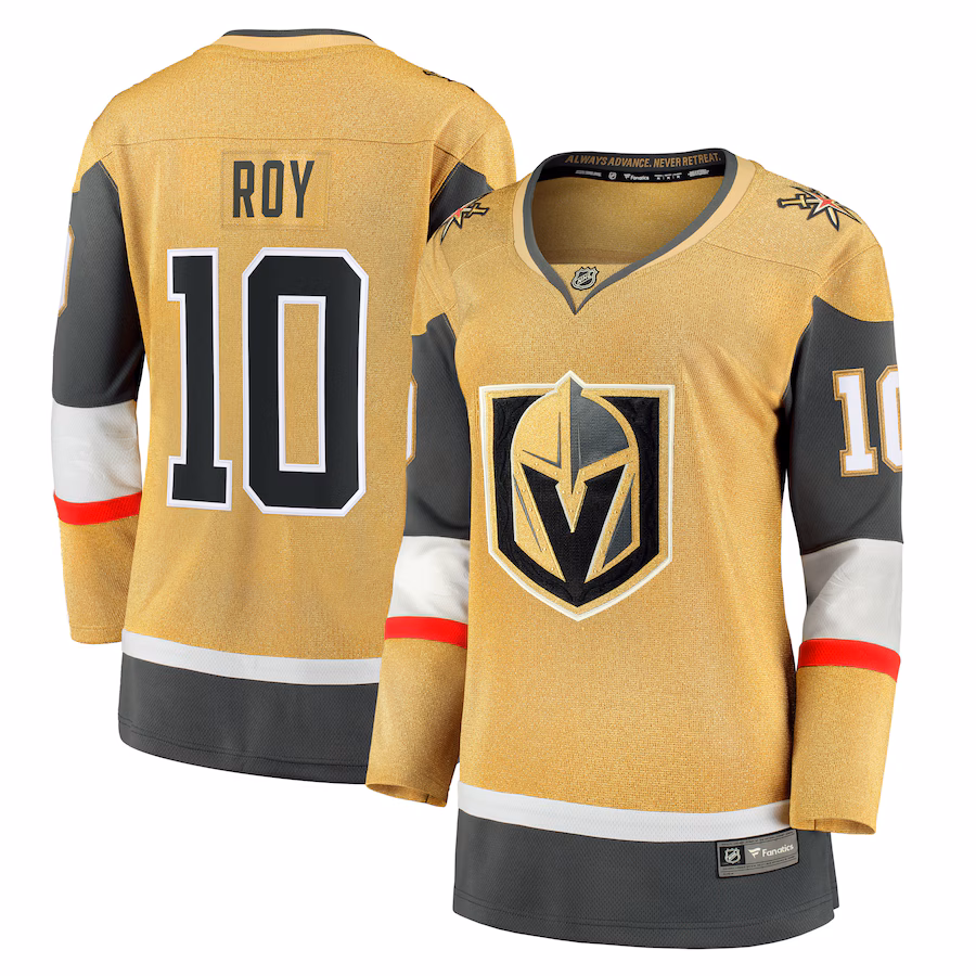 Women's Vegas Golden Knights Nicolas Roy Fanatics Gold Home Breakaway Player Jersey - Puhuasuan