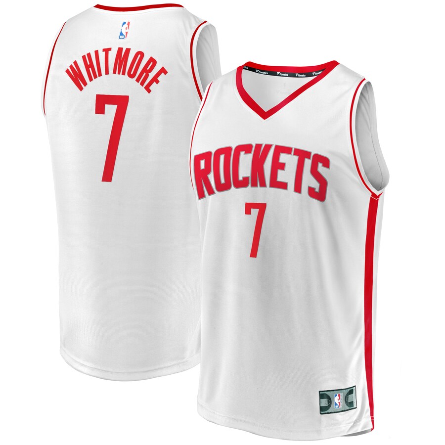 Men's Houston Rockets Cam Whitmore Fanatics White Fast Break Replica Player Jersey - Association Edition - Puhuasuan