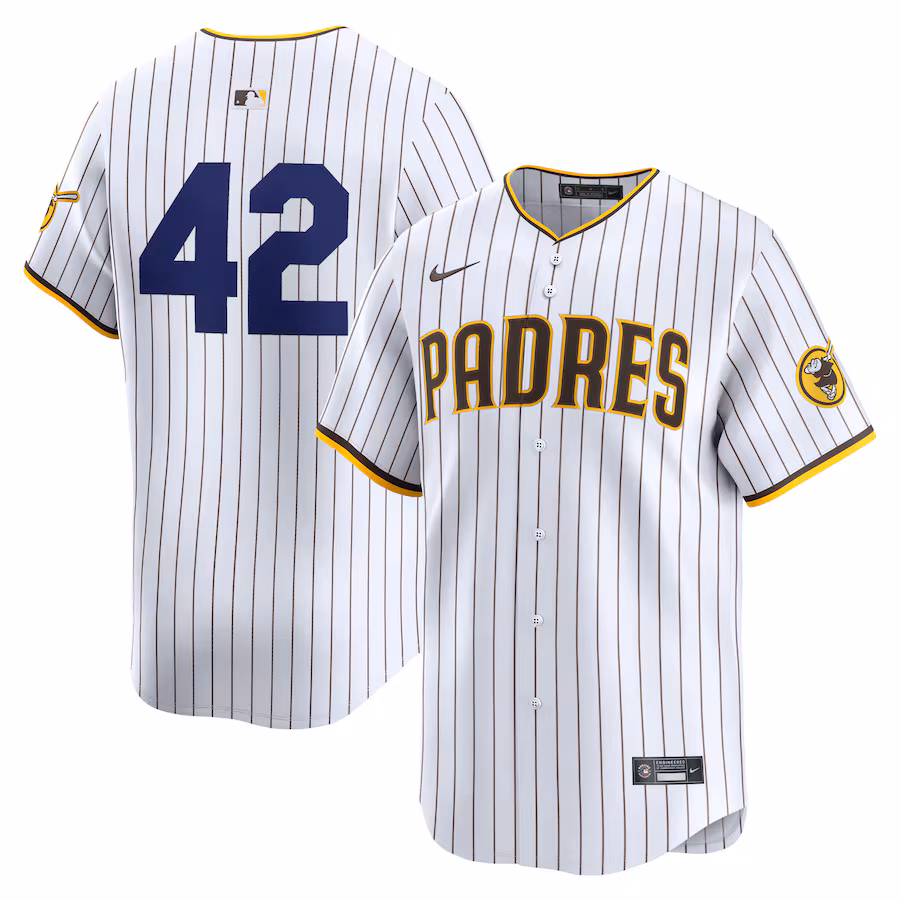 Men's San Diego Padres  Nike White 2024 Jackie Robinson Day Home Limited Jersey - Puhuasuan