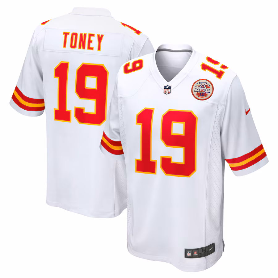 Men's Kansas City Chiefs Kadarius Toney Nike White  Game Jersey - Puhuasuan