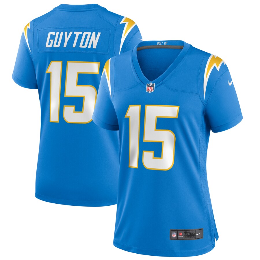 Women's Los Angeles Chargers Jalen Guyton Nike Powder Blue Player Game Jersey - Puhuasuan