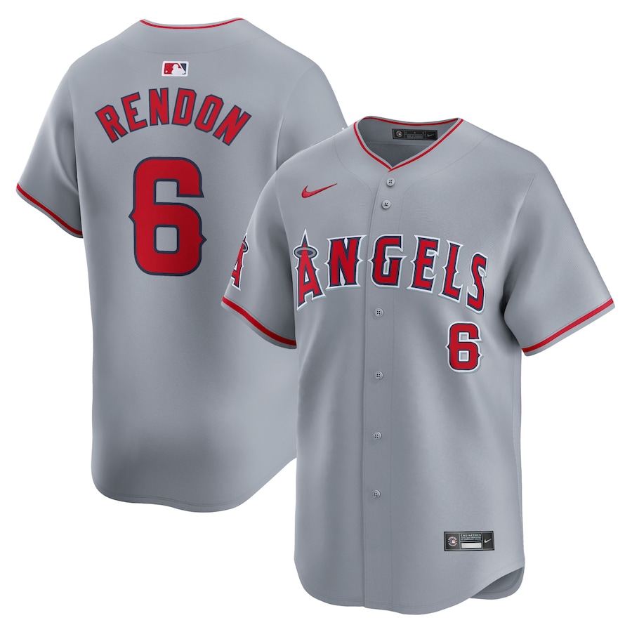 Men's Los Angeles Angels Anthony Rendon Nike Gray Away Limited Player Jersey - Puhuasuan