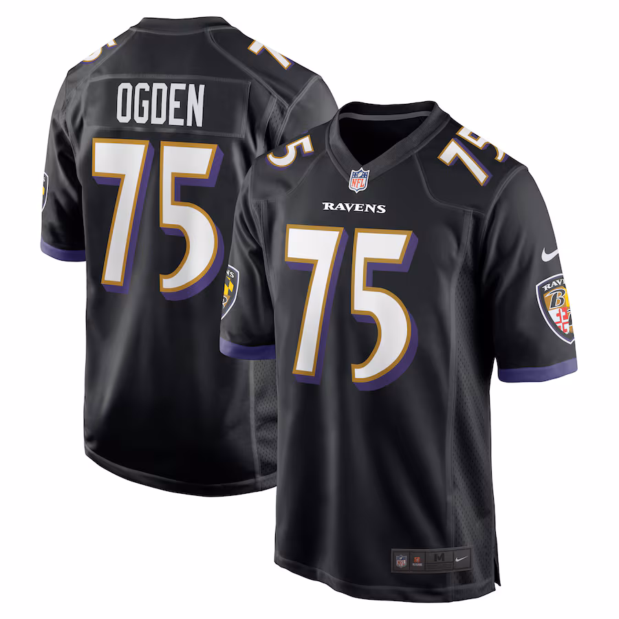 Men's Baltimore Ravens Jonathan Ogden Nike Black Retired Player Jersey - Puhuasuan