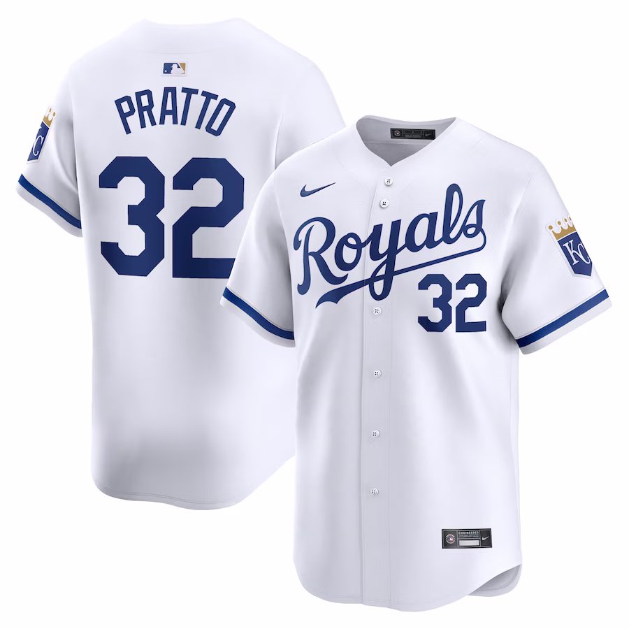 Men's Kansas City Royals Nick Pratto Nike White Home Limited Player Jersey - Puhuasuan