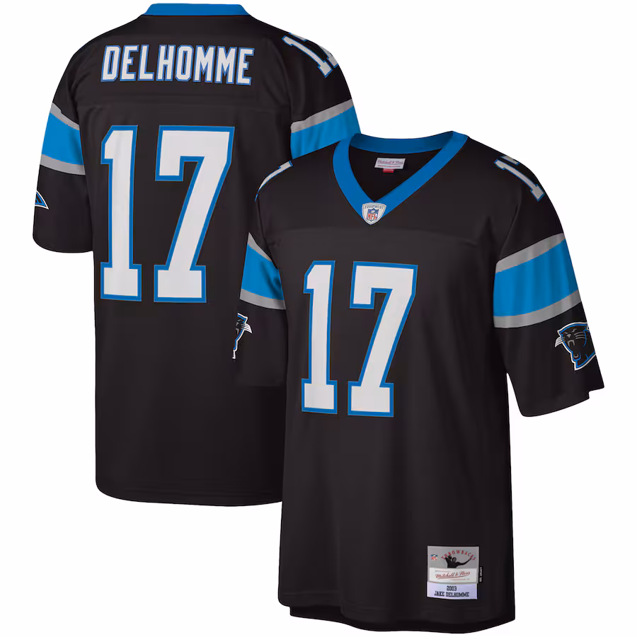 Men's Carolina Panthers Jake Delhomme Mitchell & Ness Black Legacy Replica Jersey - Puhuasuan