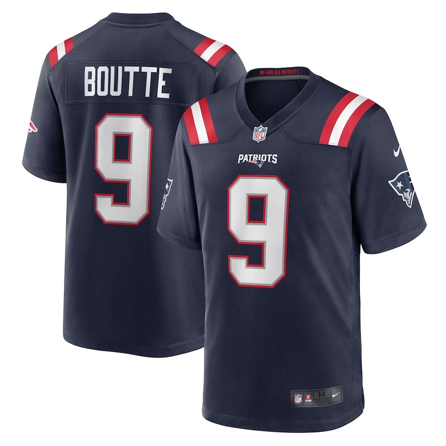 Men's New England Patriots Kayshon Boutte Nike Navy Game Jersey - Puhuasuan