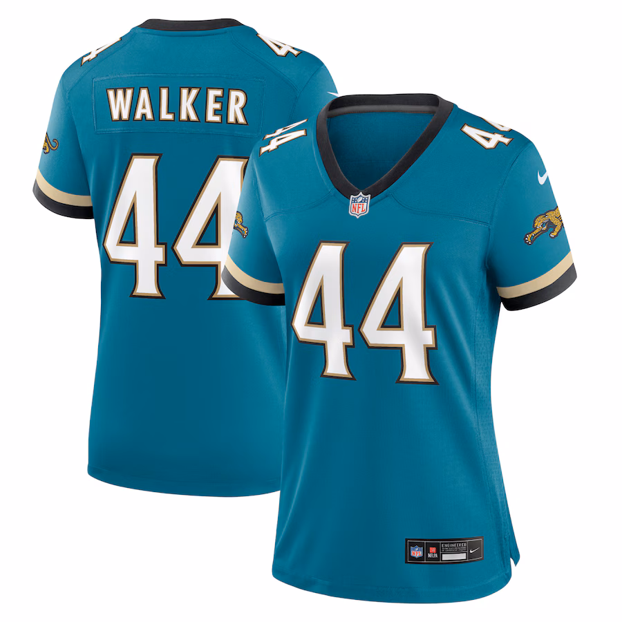 Women's Jacksonville Jaguars Travon Walker Nike Teal Prowler Throwback Game Jersey - Puhuasuan