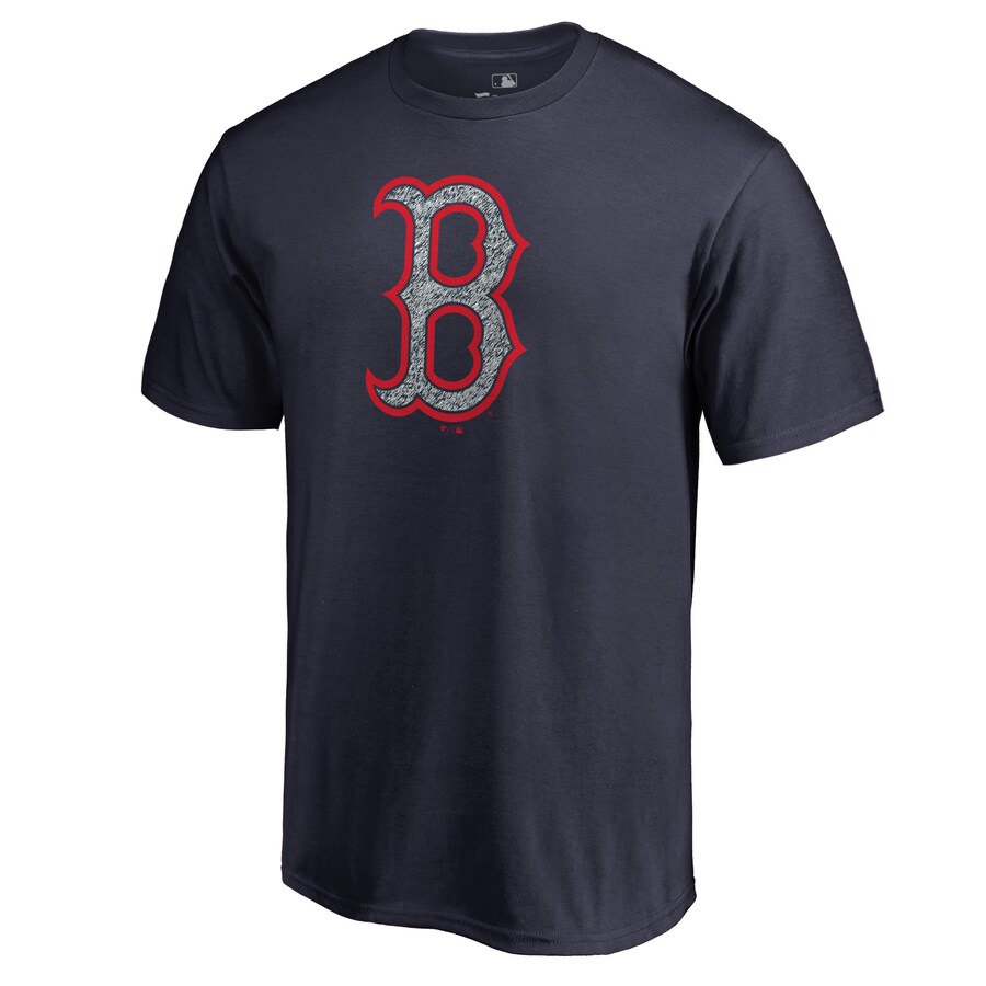 Men's Boston Red Sox Navy Static Logo T-Shirt - Puhuasuan