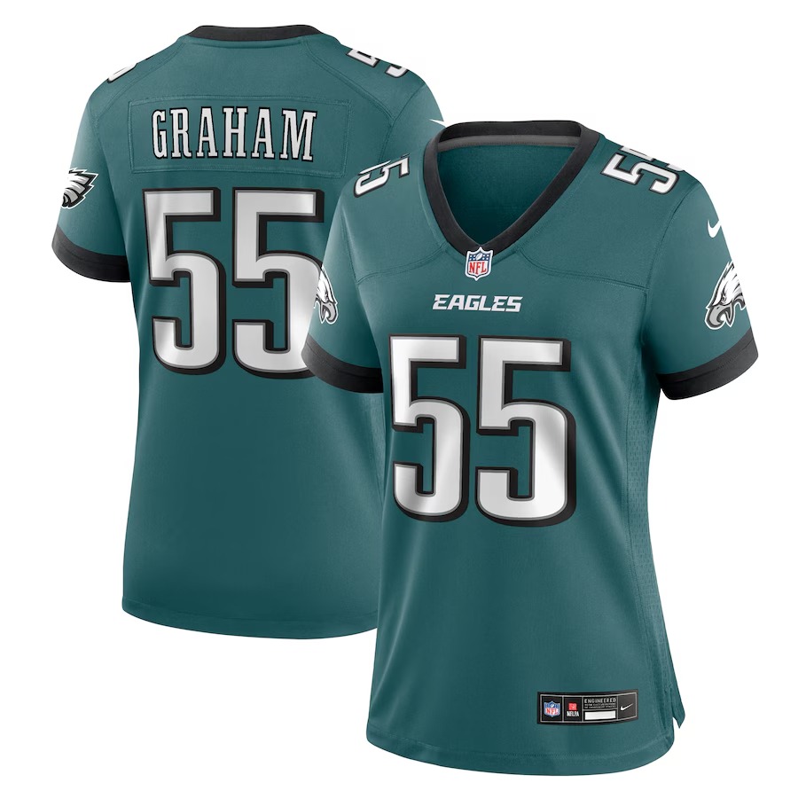 Women's Philadelphia Eagles Brandon Graham Nike Midnight Green Team Game Jersey - Puhuasuan