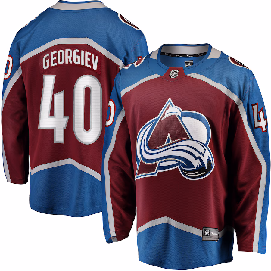 Men's Colorado Avalanche Alexandar Georgiev Fanatics Burgundy Home Breakaway Player Jersey - Puhuasuan