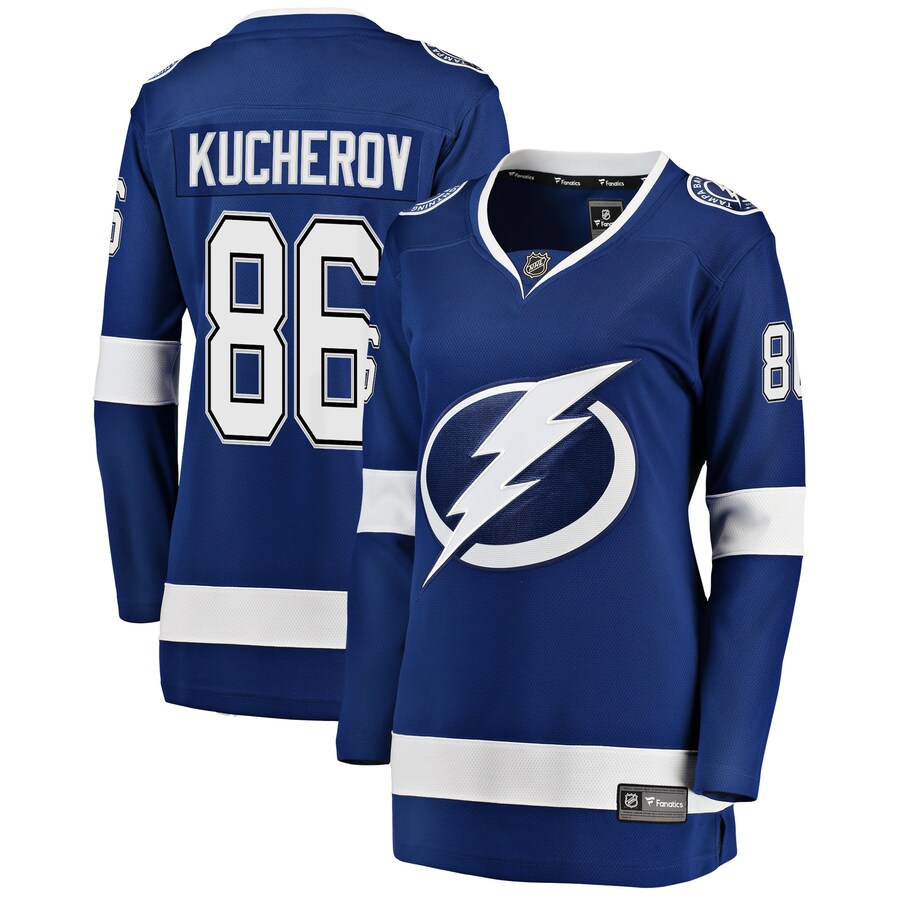 Women's Tampa Bay Lightning Nikita Kucherov Fanatics Branded Blue Home Breakaway Player Jersey - Puhuasuan