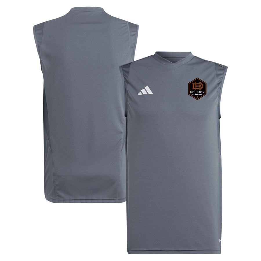 Men's Houston Dynamo FC adidas Gray 2024 Sleeveless Training Jersey - Puhuasuan
