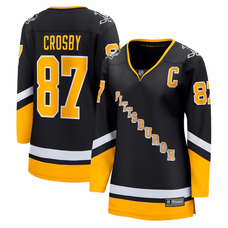 Women's Pittsburgh Penguins Sidney Crosby Fanatics Black 2021/22 Alternate Premier Breakaway Player Jersey - Puhuasuan