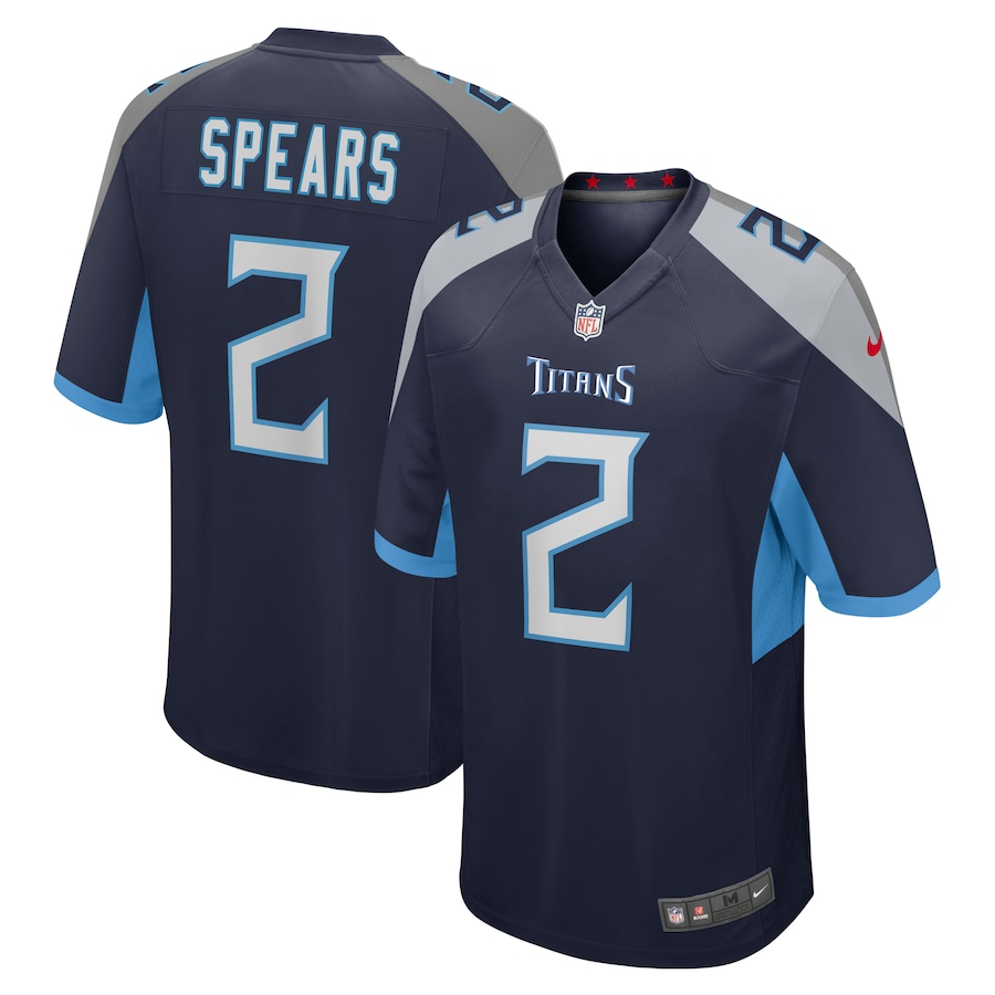 Men's Tennessee Titans Tyjae Spears Nike Navy Game Jersey - Puhuasuan
