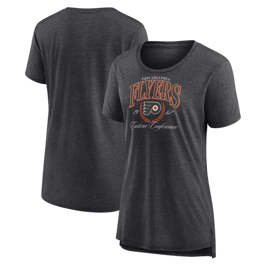 Women's Philadelphia Flyers Gray Reign Supreme Tri-Blend T-Shirt - Puhuasuan