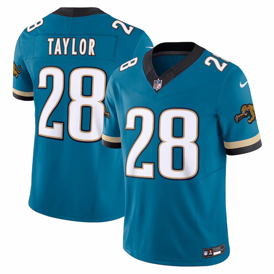 Men's Jacksonville Jaguars Fred Taylor Nike Teal Prowler Throwback Vapor F.U.S.E. Limited Retired Player Jersey - Puhuasuan