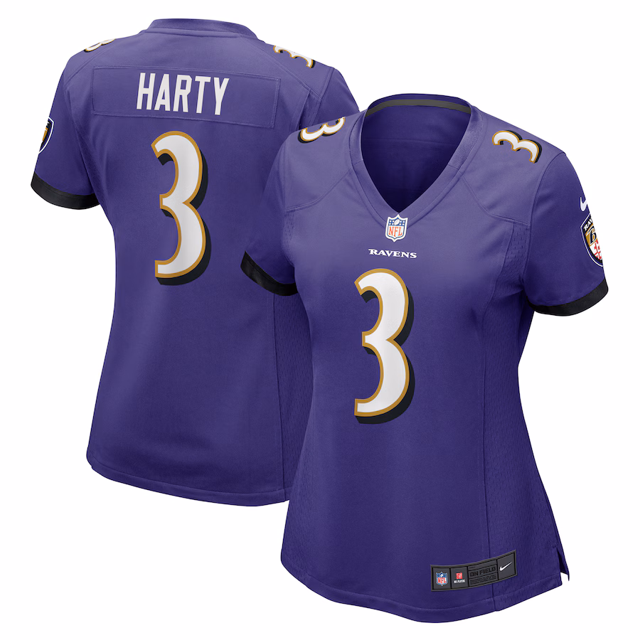 Women's Baltimore Ravens Deonte Harty Nike Purple Game Jersey - Puhuasuan