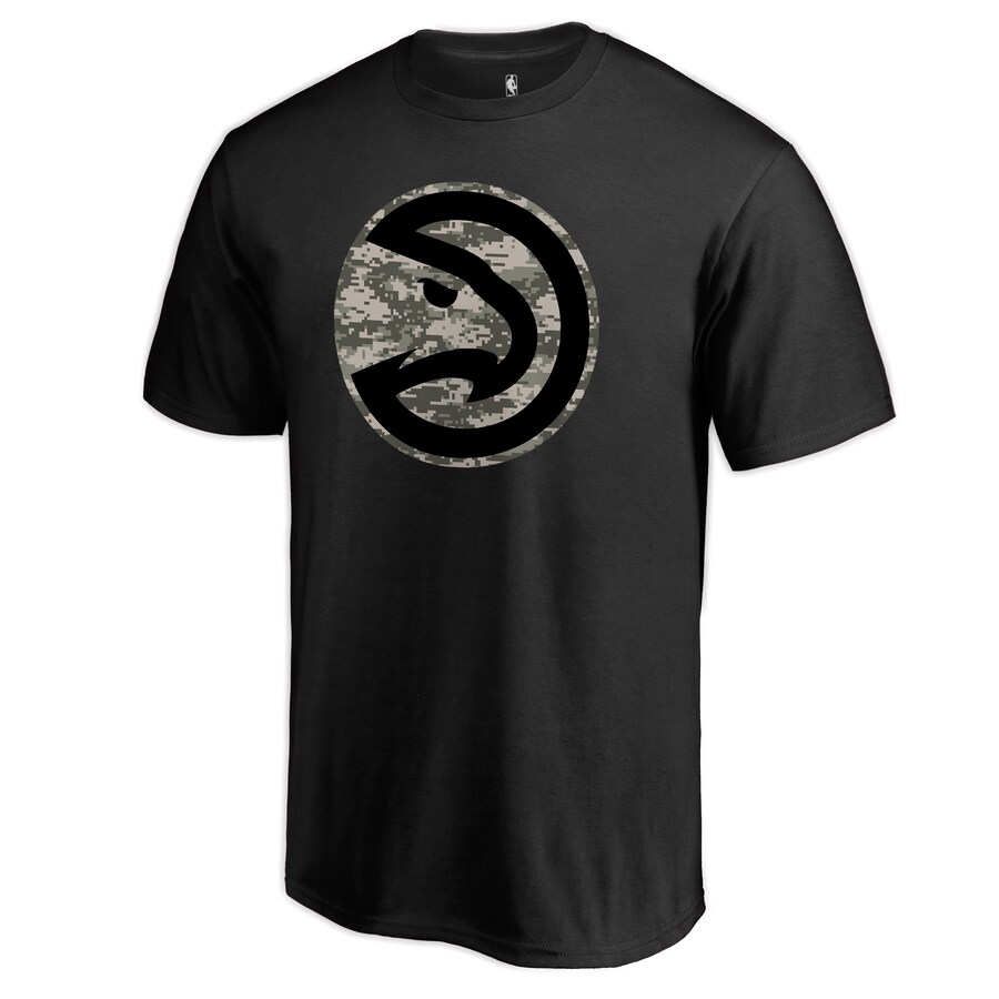 Men's Atlanta Hawks Black Cloak Camo T-Shirt - Puhuasuan
