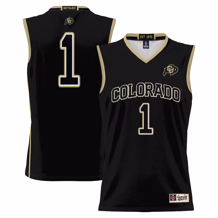 GameDay Greats  Black #1 Colorado Buffaloes Replica Lightweight Basketball Jersey - Puhuasuan