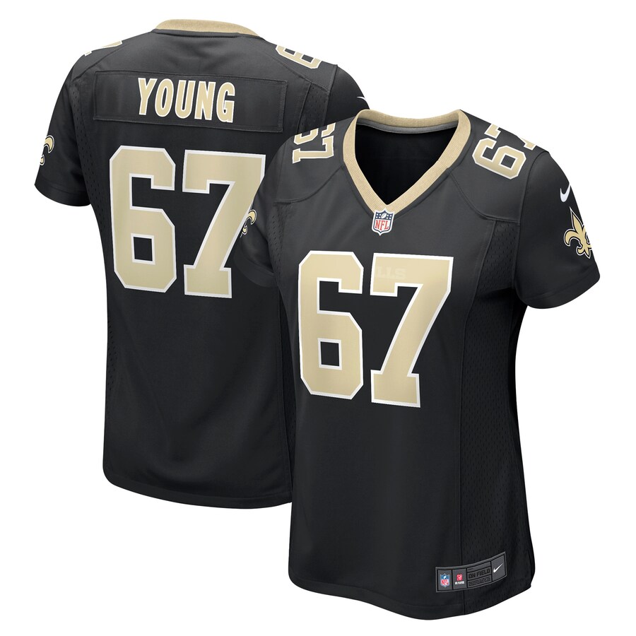 Women's New Orleans Saints Landon Young Nike Black Game Jersey - Puhuasuan