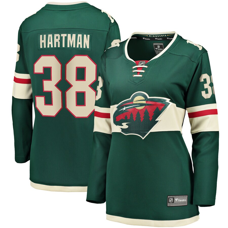 Women's Minnesota Wild Ryan Hartman Fanatics Branded Green Home Breakaway Player Jersey - Puhuasuan
