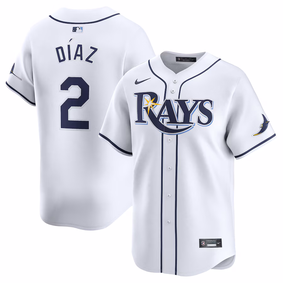 Youth Tampa Bay Rays Yandy Díaz Nike White Home Limited Player Jersey - Puhuasuan