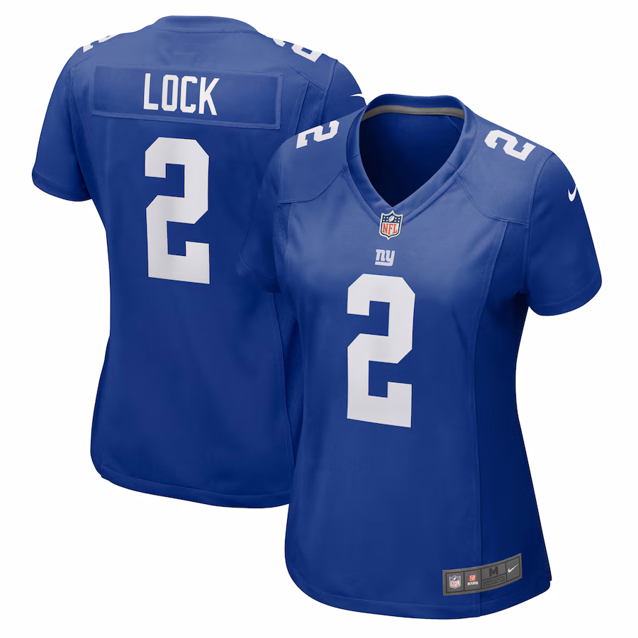 Women's New York Giants Drew Lock Nike Royal Game Jersey - Puhuasuan