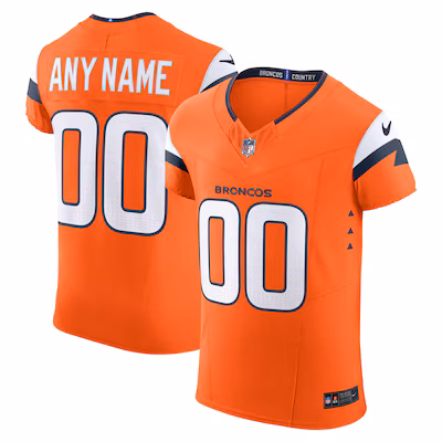 Men's Denver Broncos Nike Orange Team Vapor F.U.S.E. Elite Custom Jersey - Puhuasuan