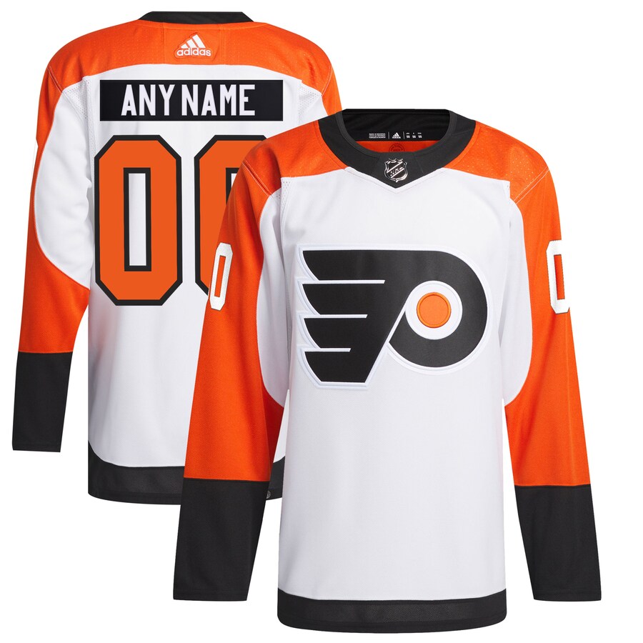 Men's Philadelphia Flyers  adidas White Away Primegreen Authentic Custom Jersey - Puhuasuan