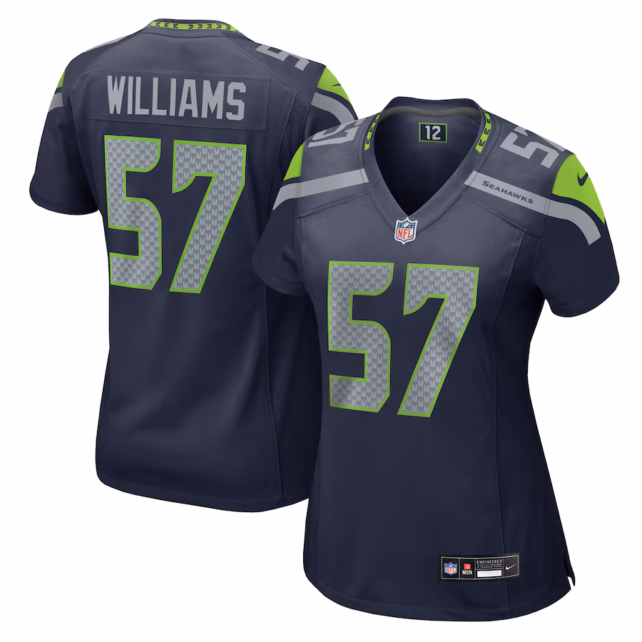 Women's Seattle Seahawks Connor Williams Nike College Navy Game Jersey - Puhuasuan