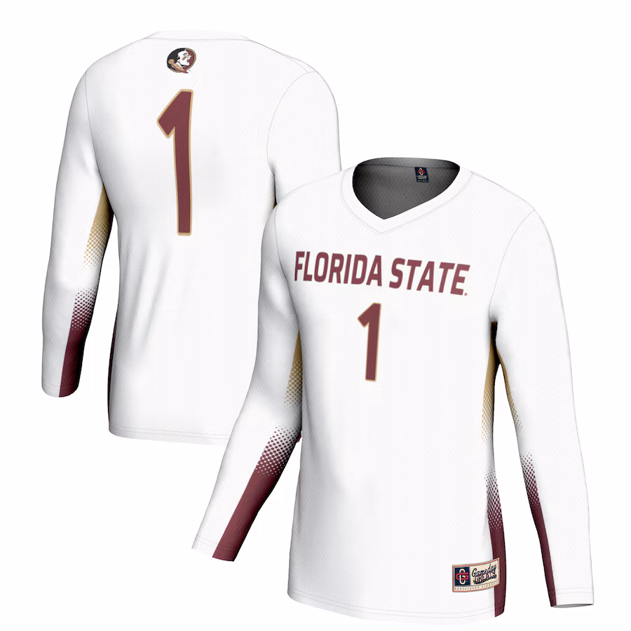 #1 Florida State Seminoles GameDay Greats Unisex Lightweight Volleyball Jersey - White - Puhuasuan