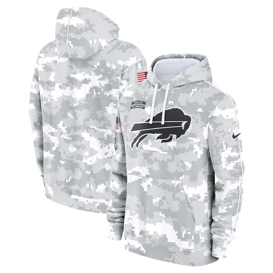 Men's Buffalo Bills Nike Arctic Camo 2024 Salute To Service Big & Tall Club Fleece Pullover Hoodie - Puhuasuan