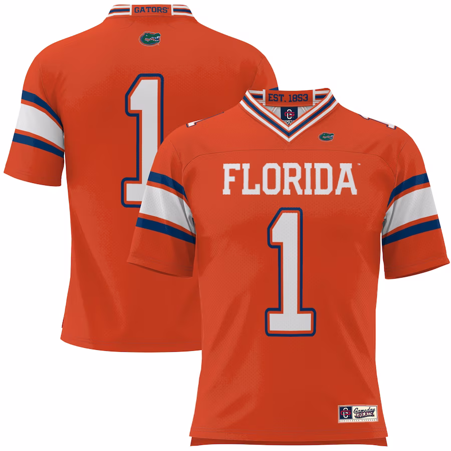 #1 Florida Gators GameDay Greats Youth Football Jersey - Orange - Puhuasuan