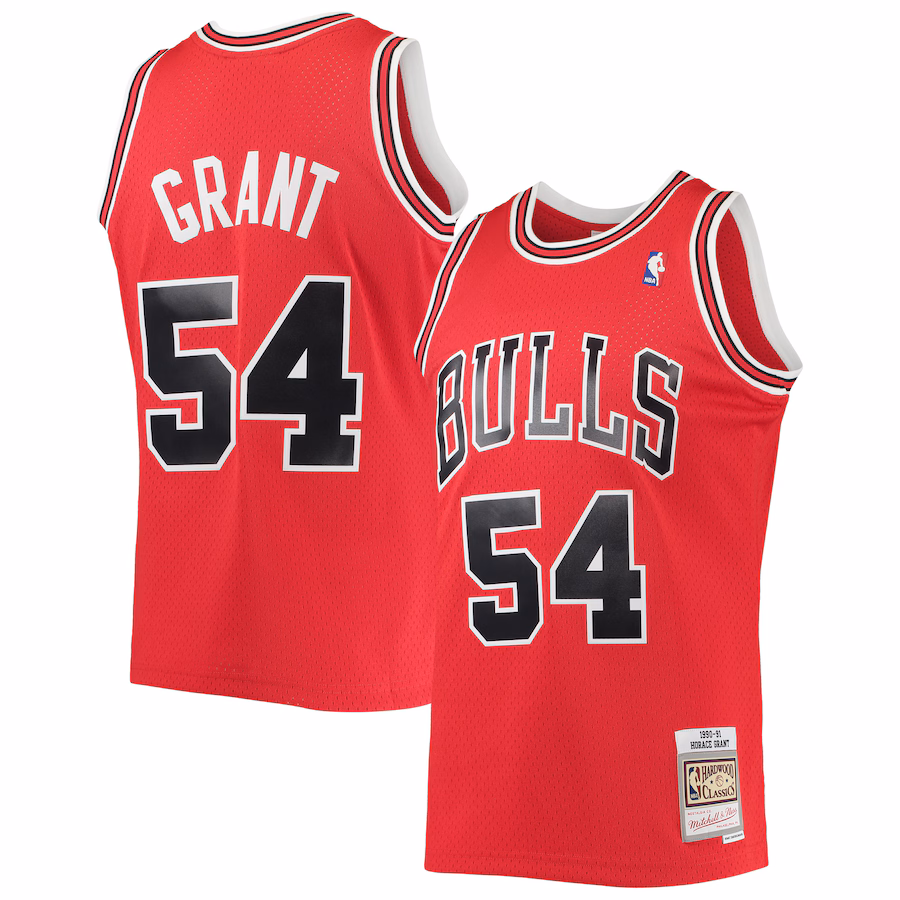 Men's Chicago Bulls Horace Grant Mitchell & Ness Red 1990/91 Throwback Dark Swingman Jersey - Puhuasuan