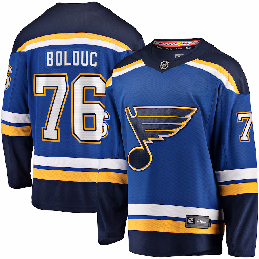 Men's St. Louis Blues Zack Bolduc Fanatics Blue Home Premier Breakaway Player Jersey - Puhuasuan