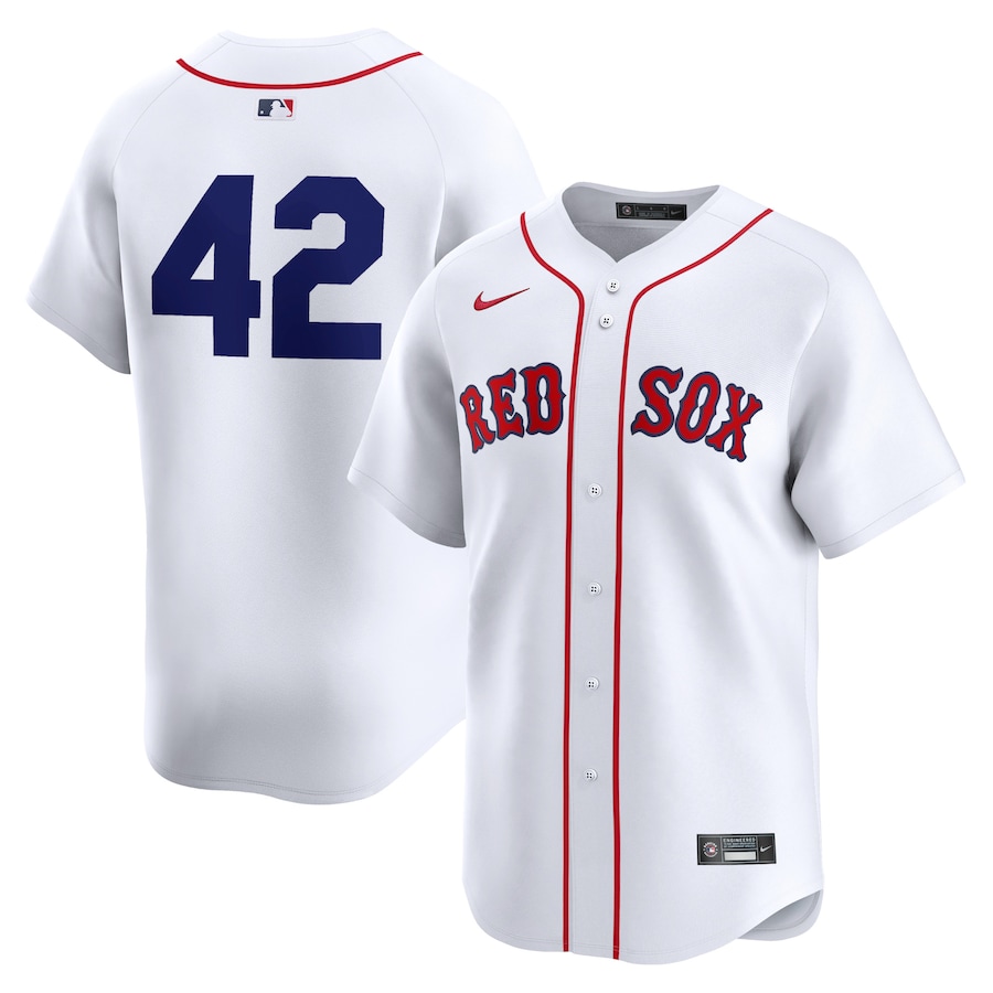 Men's Boston Red Sox  Nike White 2024 Jackie Robinson Day Home Limited Jersey - Puhuasuan