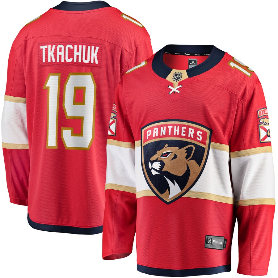 Men's Florida Panthers Matthew Tkachuk Fanatics Branded Red Home Breakaway Player Jersey - Puhuasuan