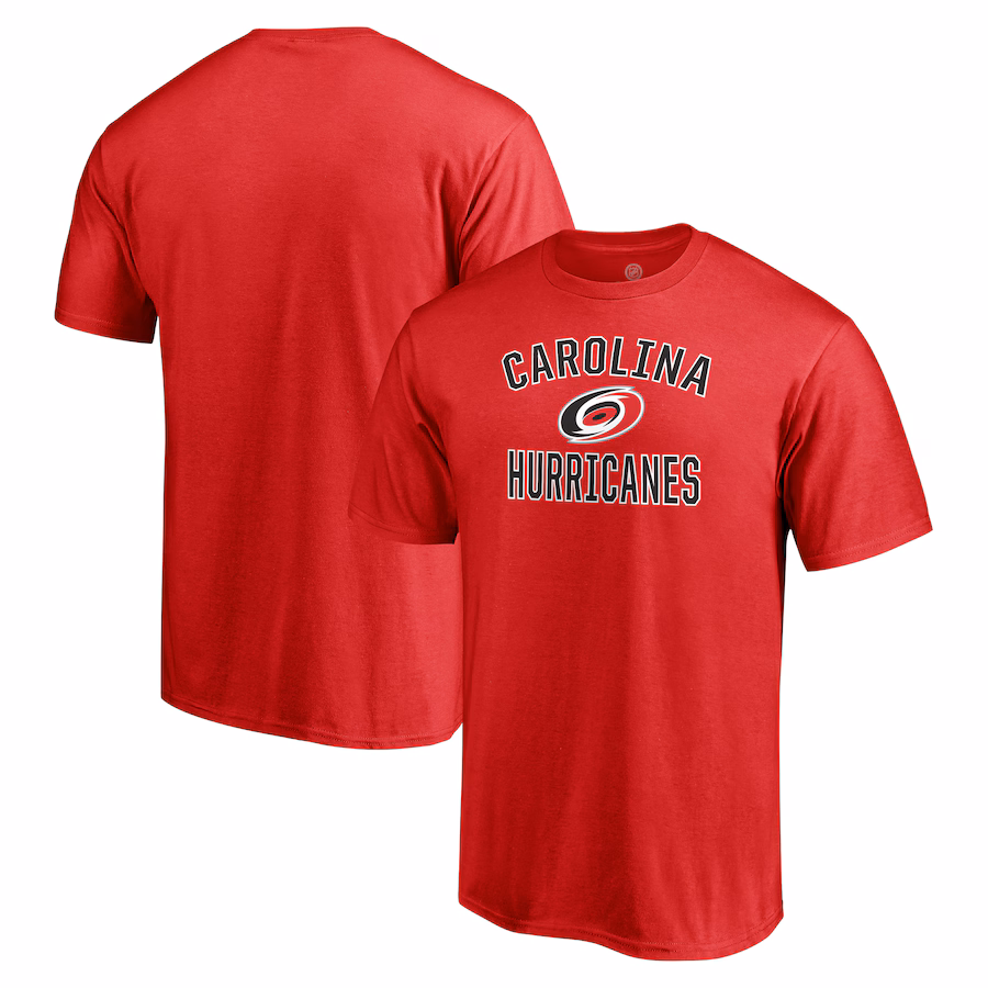 Men's Carolina Hurricanes Red Victory Arch T-Shirt - Puhuasuan