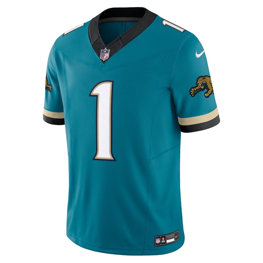 Men's Jacksonville Jaguars Travis Etienne Nike Teal Prowler Throwback Vapor F.U.S.E. Limited Jersey - Puhuasuan