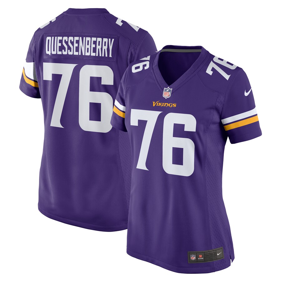 Women's Minnesota Vikings David Quessenberry Nike  Purple Team Game Jersey - Puhuasuan