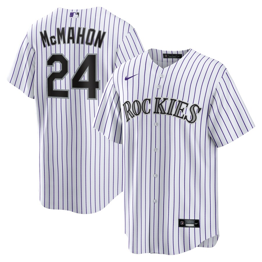 Men's Colorado Rockies Ryan McMahon Nike White Home Replica Player Jersey - Puhuasuan