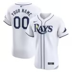 Men's Tampa Bay Rays Nike White Home Elite Custom Jersey - Puhuasuan