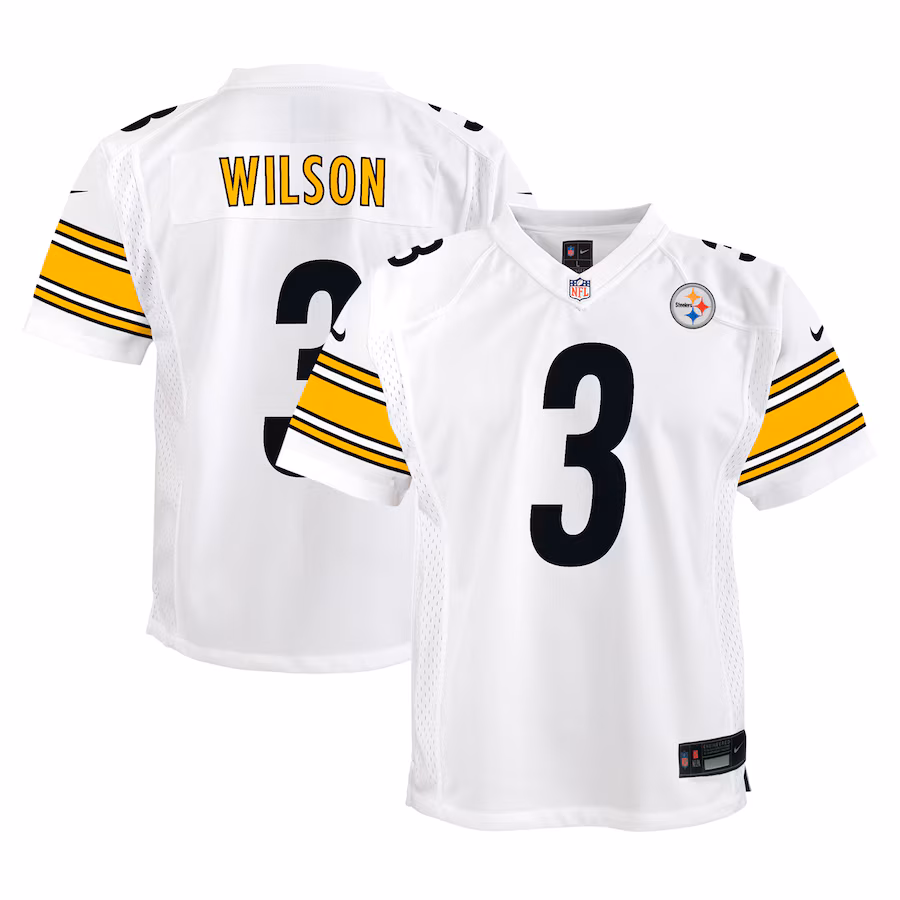 Youth Pittsburgh Steelers Russell Wilson Nike White Player Game Jersey - Puhuasuan