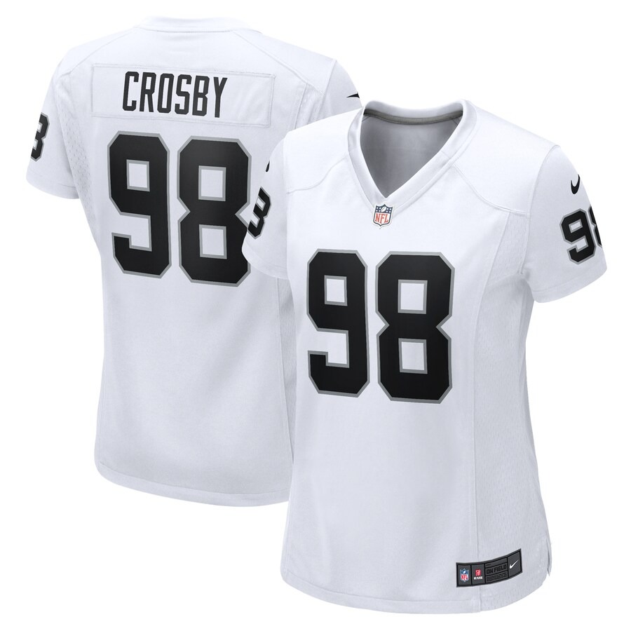 Women's Las Vegas Raiders Maxx Crosby Nike White Game Jersey - Puhuasuan