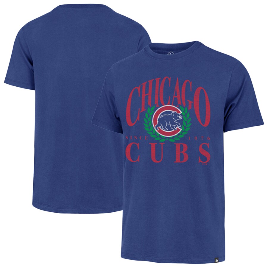 Men's Chicago Cubs '47 Royal Pitchout Franklin T-Shirt - Puhuasuan