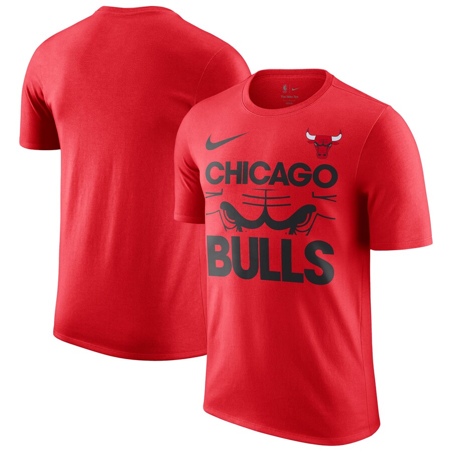 Men's Chicago Bulls Nike Red Courtside This Is Our Year T-Shirt - Puhuasuan